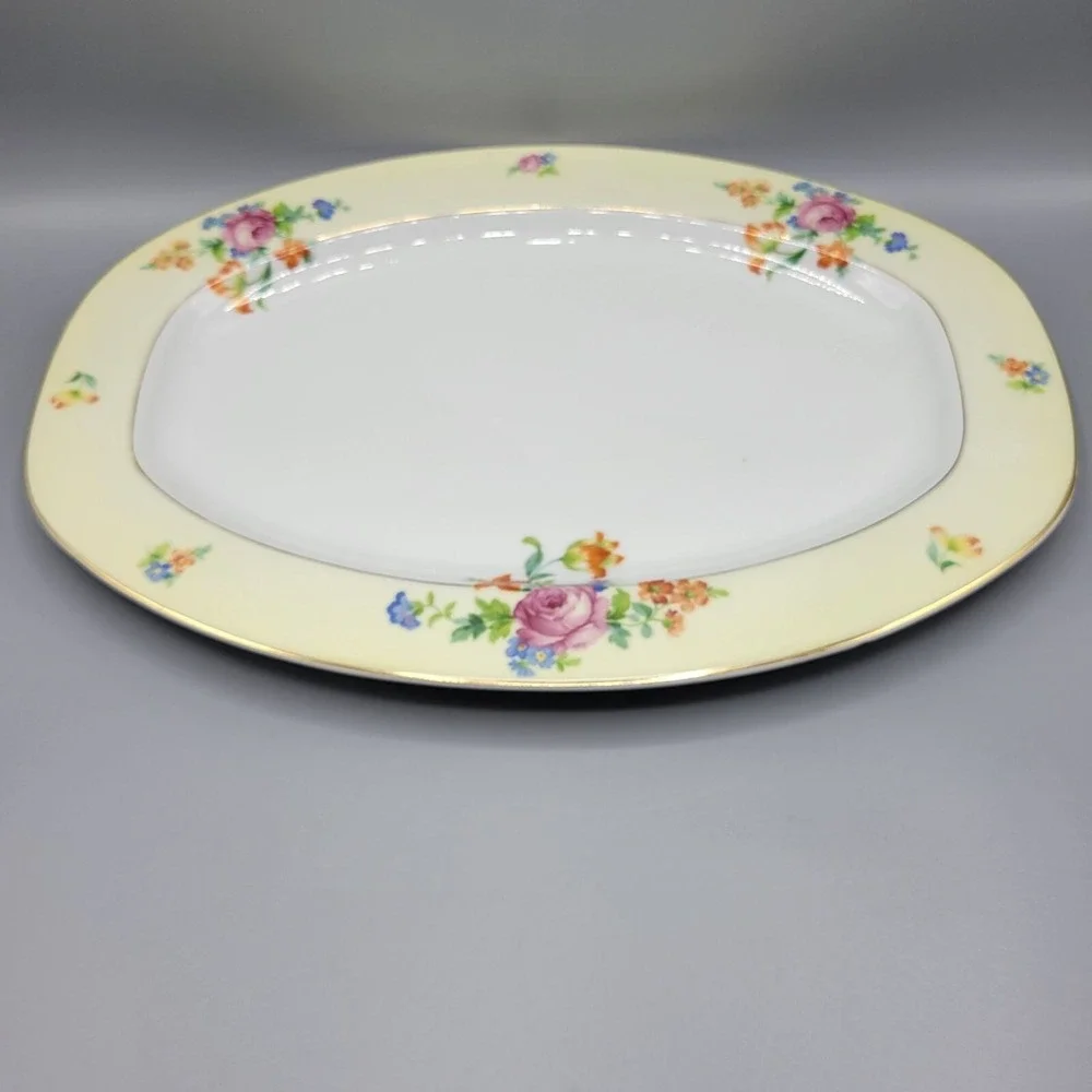 Vtg TK Thuny Lexington Czechoslovakia Serving Platter Rectangular 16.25